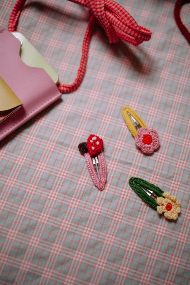 Hair clip flowers | 2 pack | mushrooms