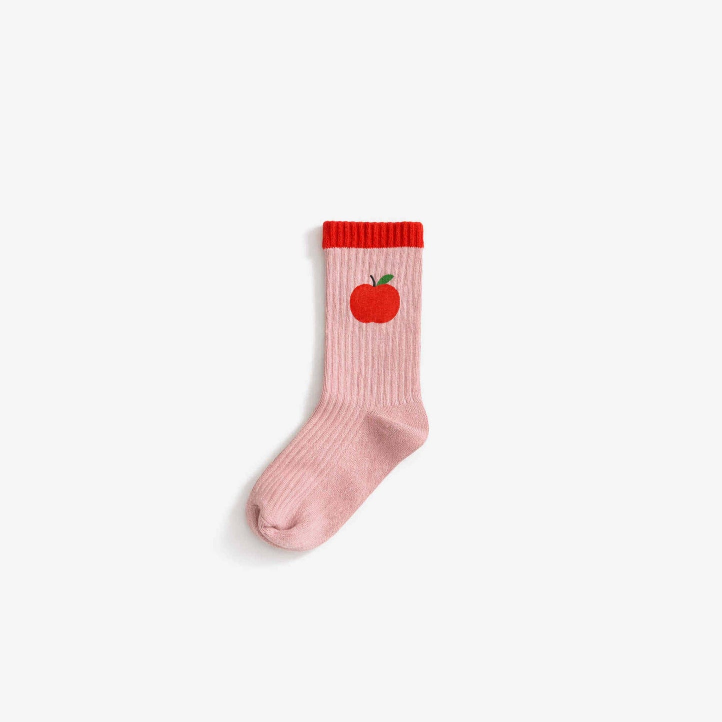 Organic Cotton Knit Socks - Apple: 3-12
