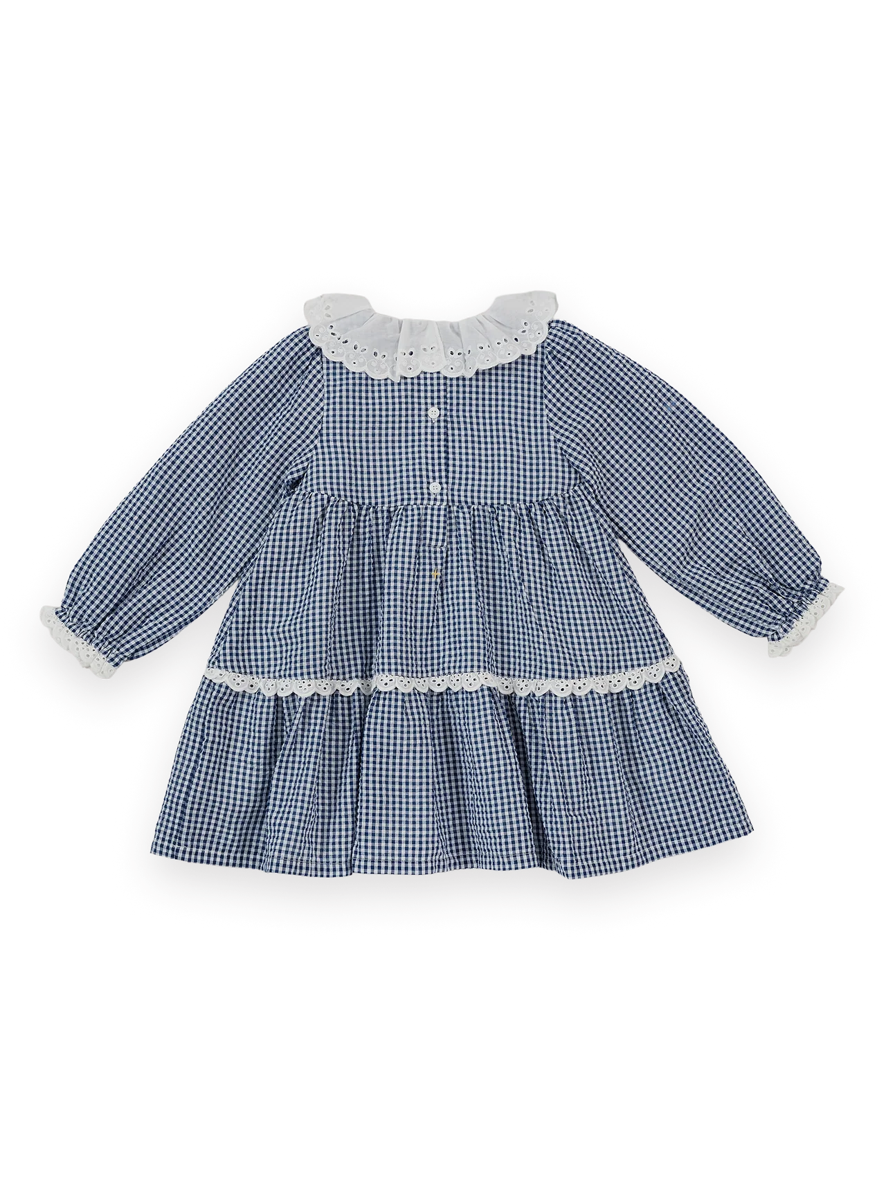 Gingham Collared Dress