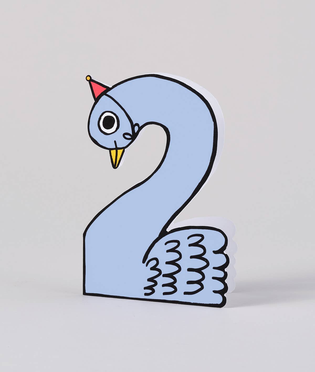 Swan 2nd Birthday Kid's Number Card