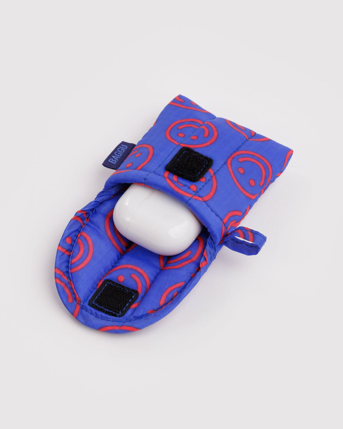 Puffy earbuds case | mini cobalt happy