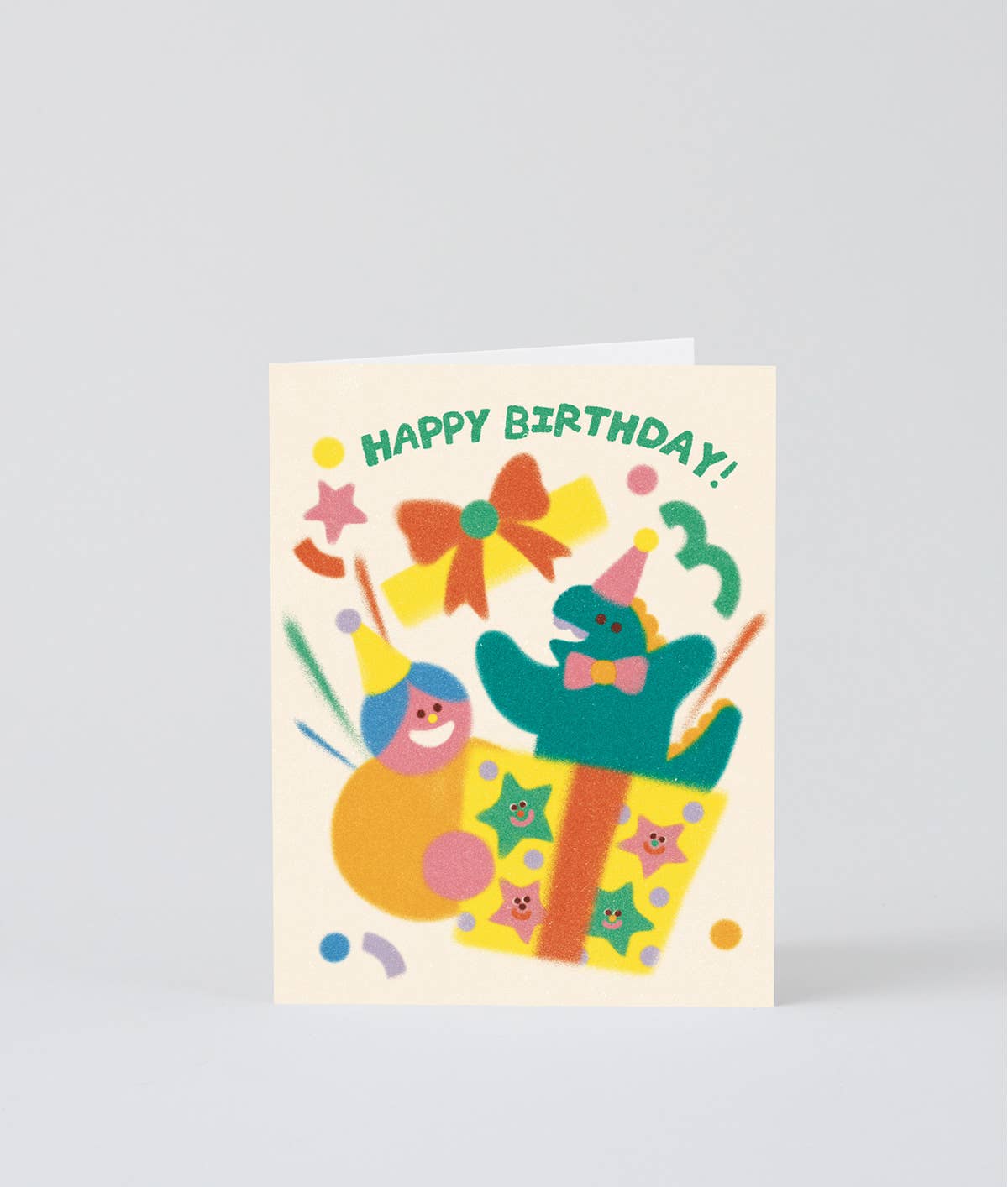 Happy Birthday Dino & Present Card