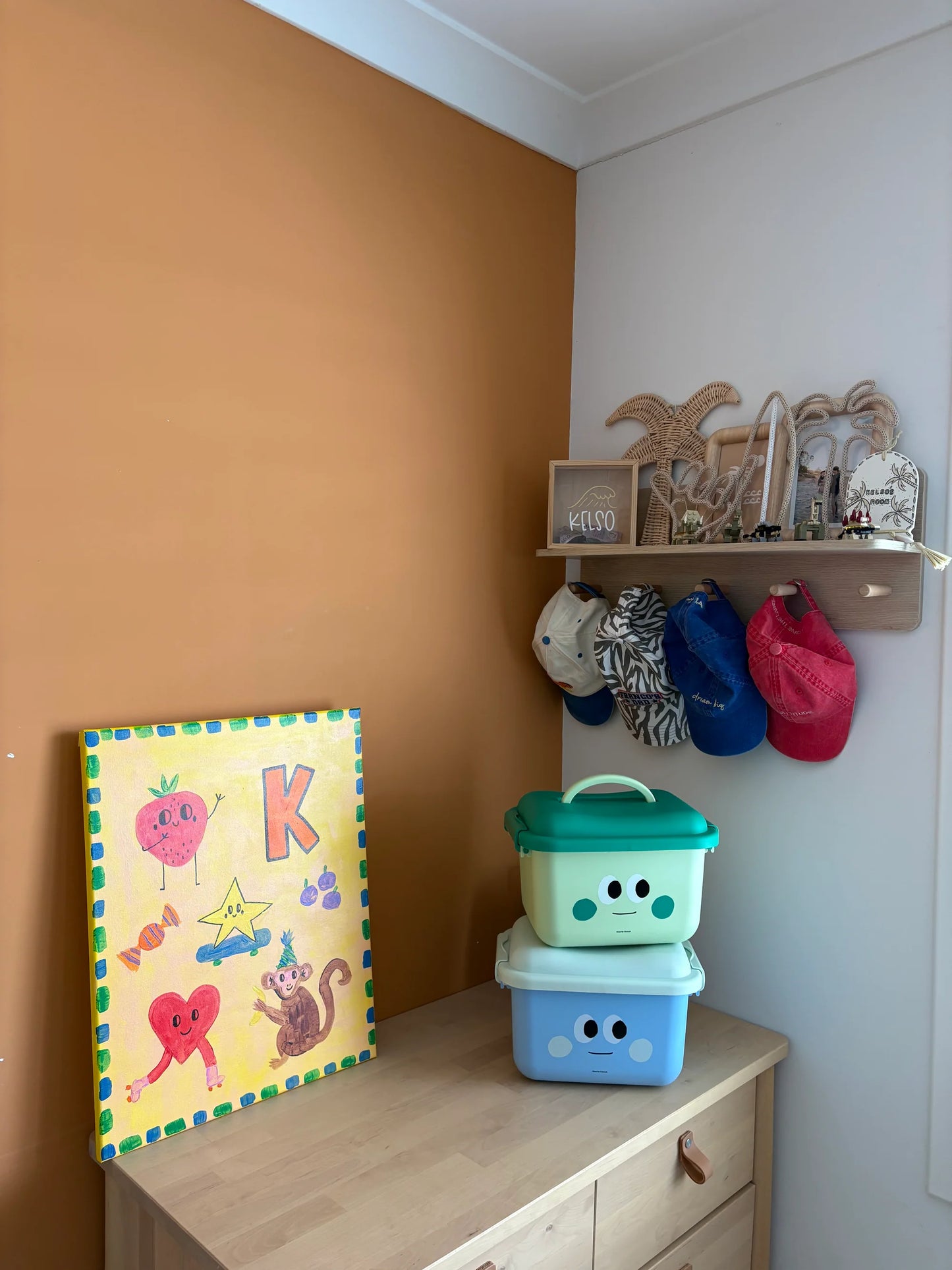 scoot and store desk caddy - Sia (dark green and mint)