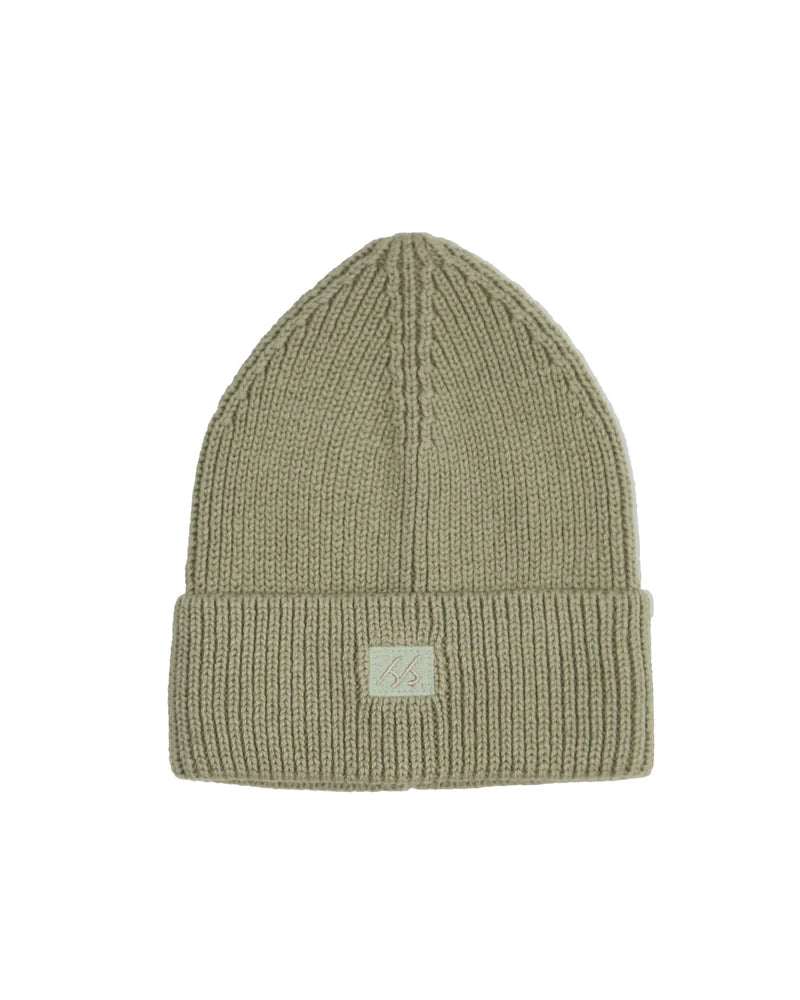POINT BEANIE | MOSS GREEN
