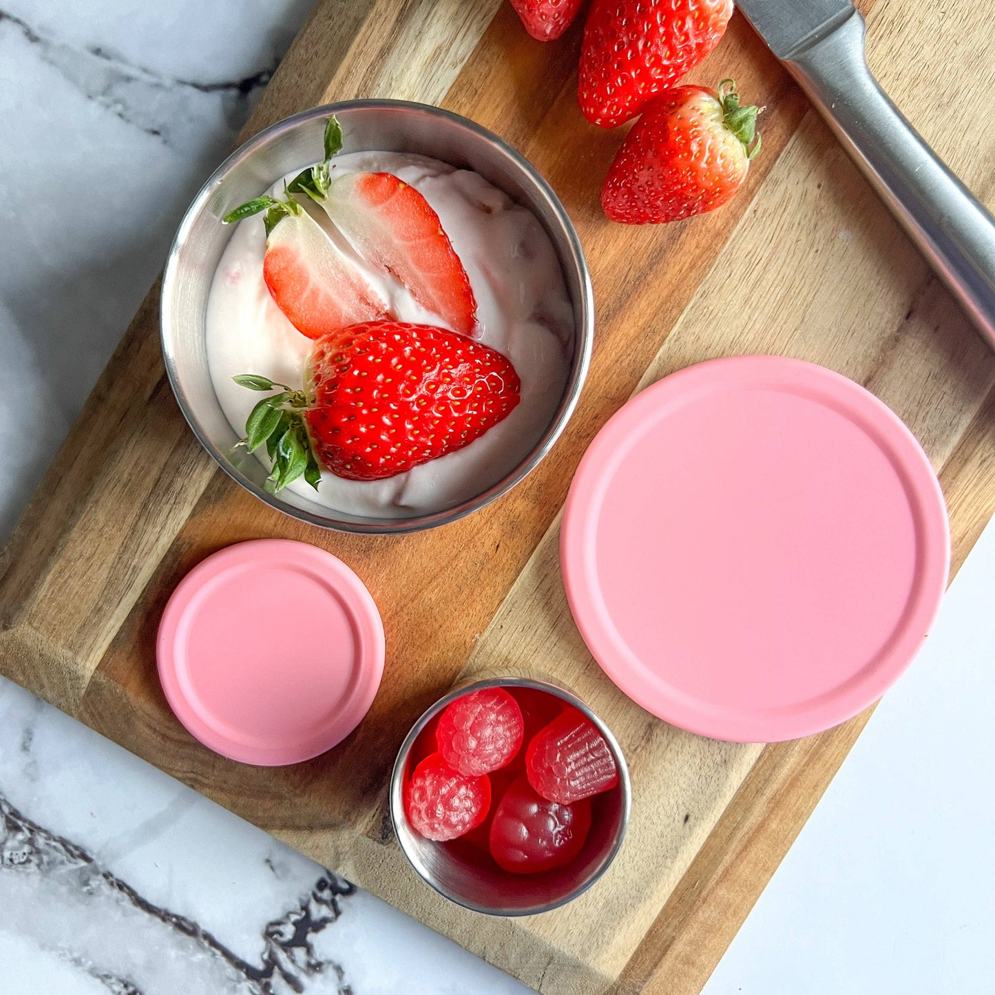Stainless Steel Snack Pots: Grape