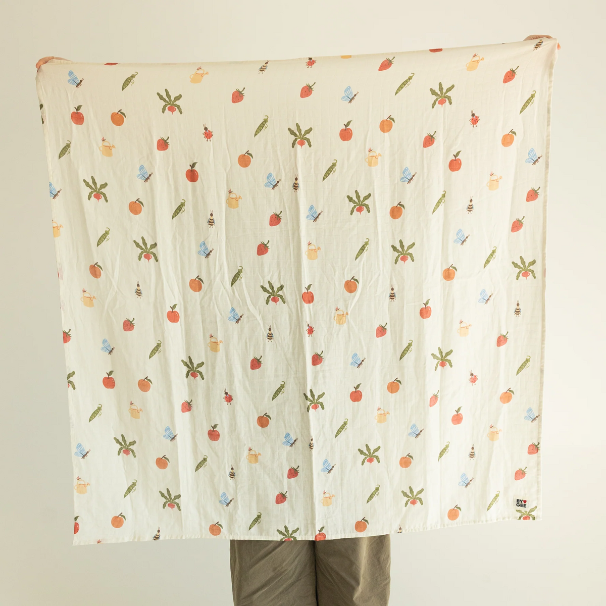 Garden jumble organic swaddle