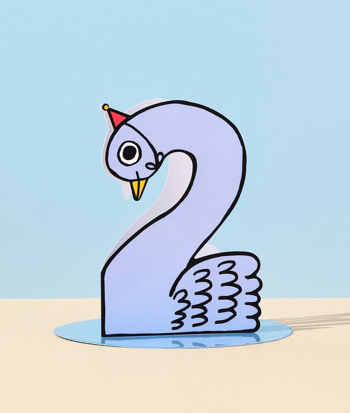 Swan 2nd Birthday Kid's Number Card