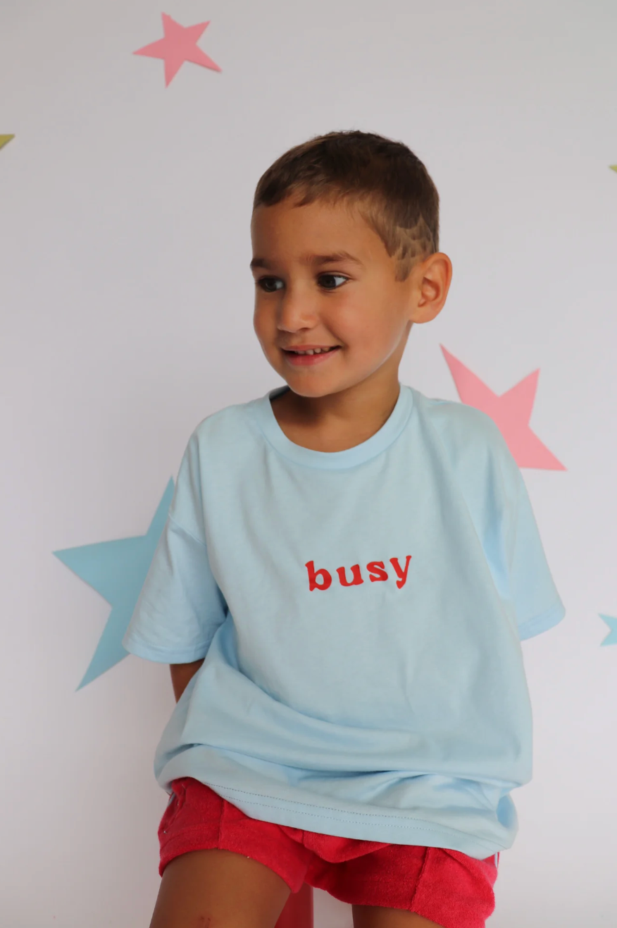 Busy tee | sky blue