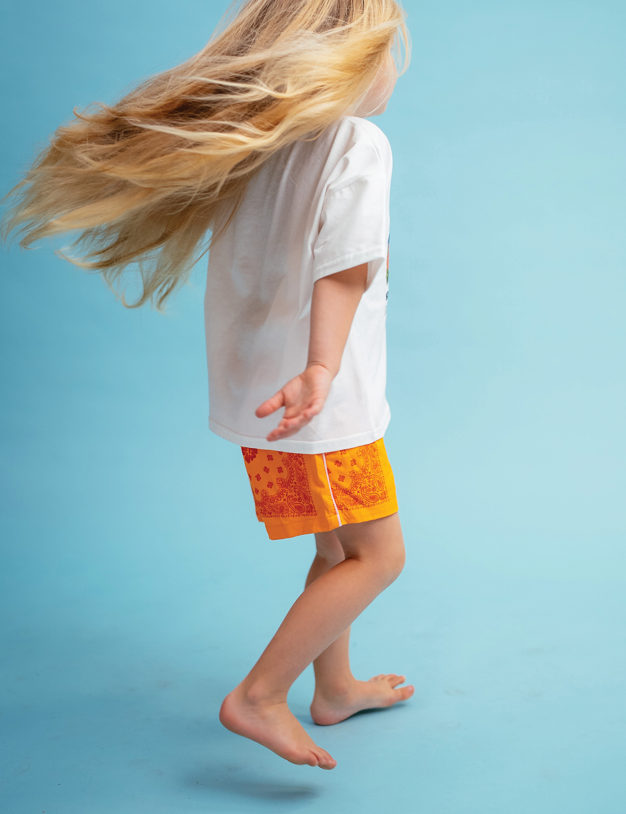 Paisley shorties | tangerine