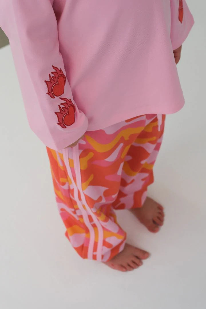 Flaming heart L/S | Pink