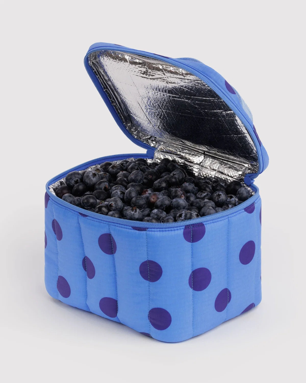 Puffy Lunch Bag | Blue Polka Dot