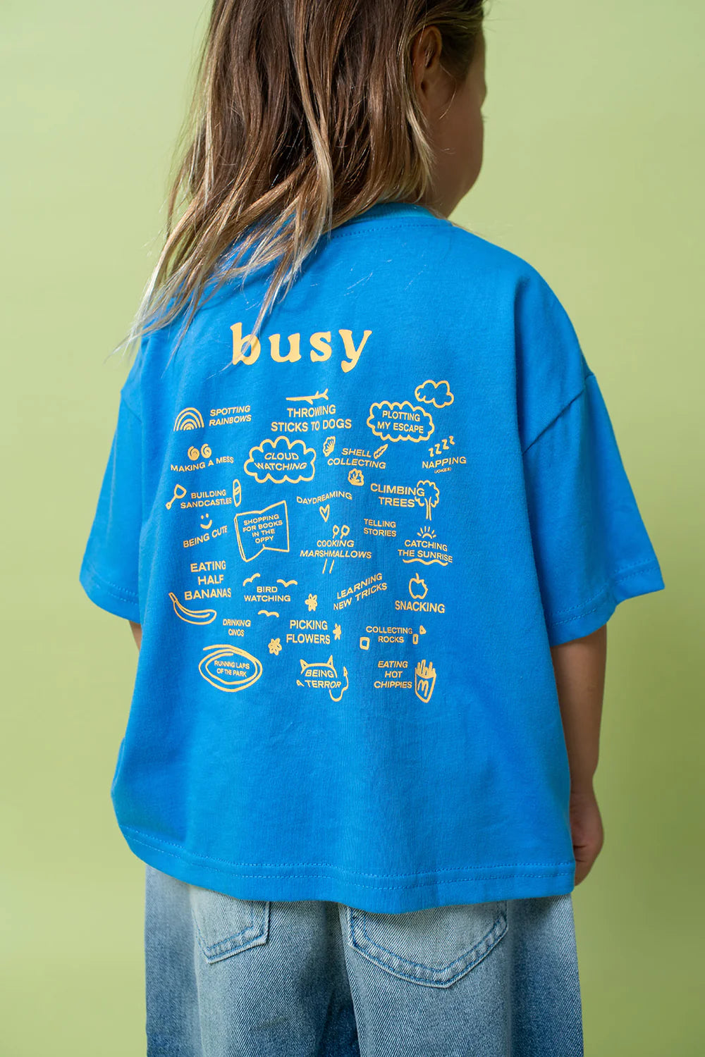 Busy tee - sunny blue
