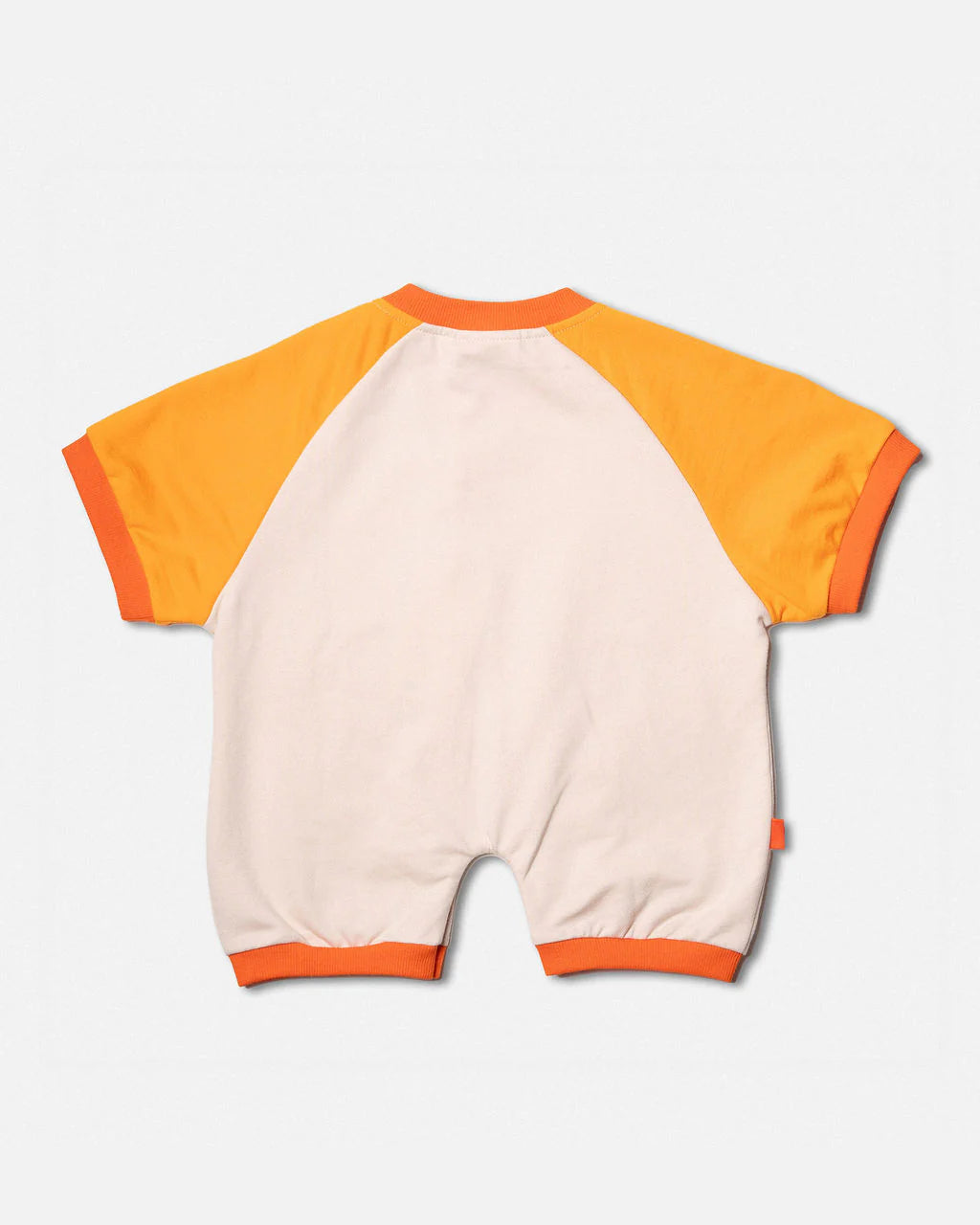 Romper tangerine & off white