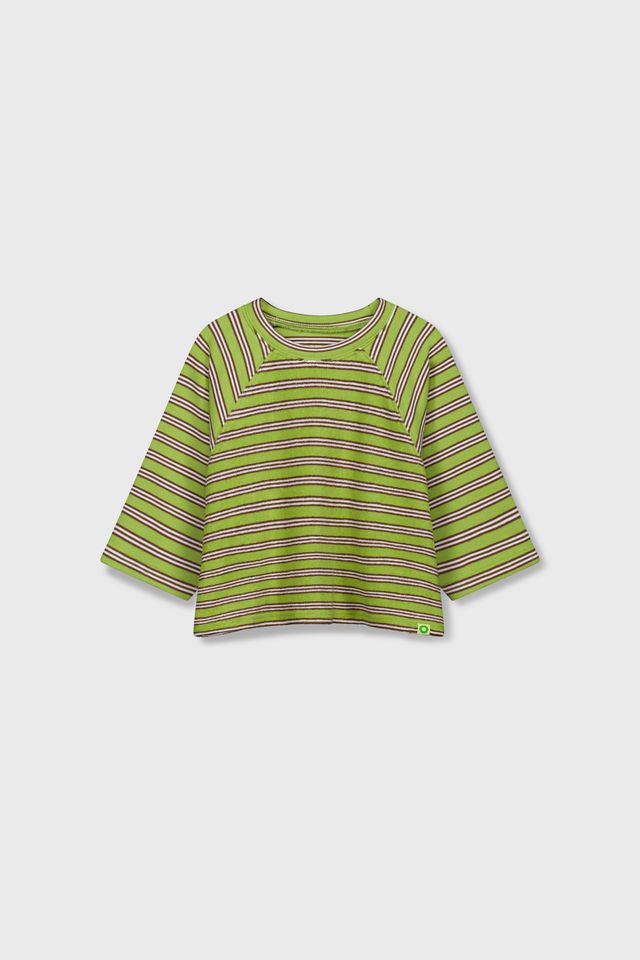 Terry Raglan Top | sprout stripe
