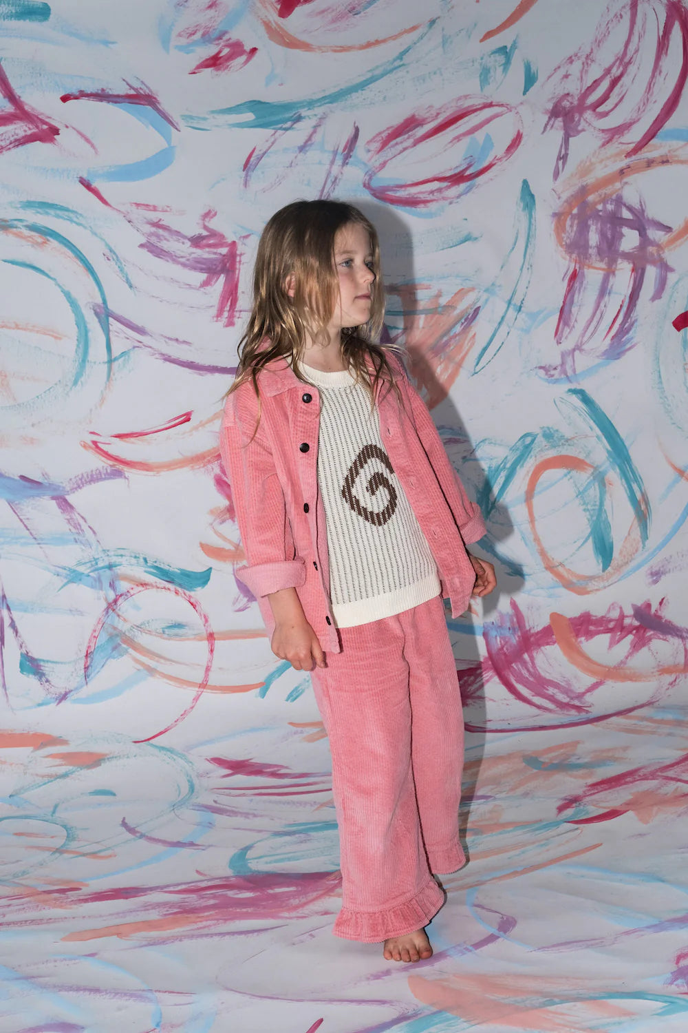 Organic Cord Shirt Jacket | Sorbet