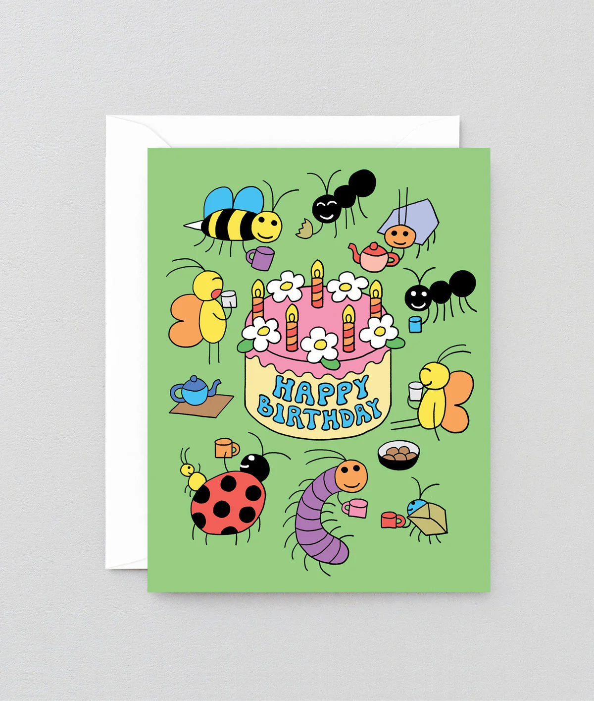 Happy Birthday Bug Party Greeting Card