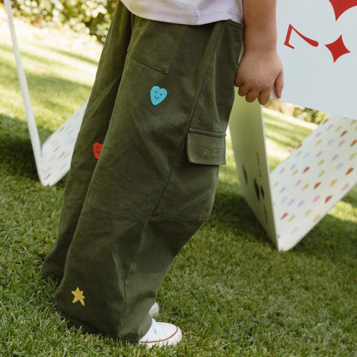 Cropped Wide Leg Cargo Pant | Khaki