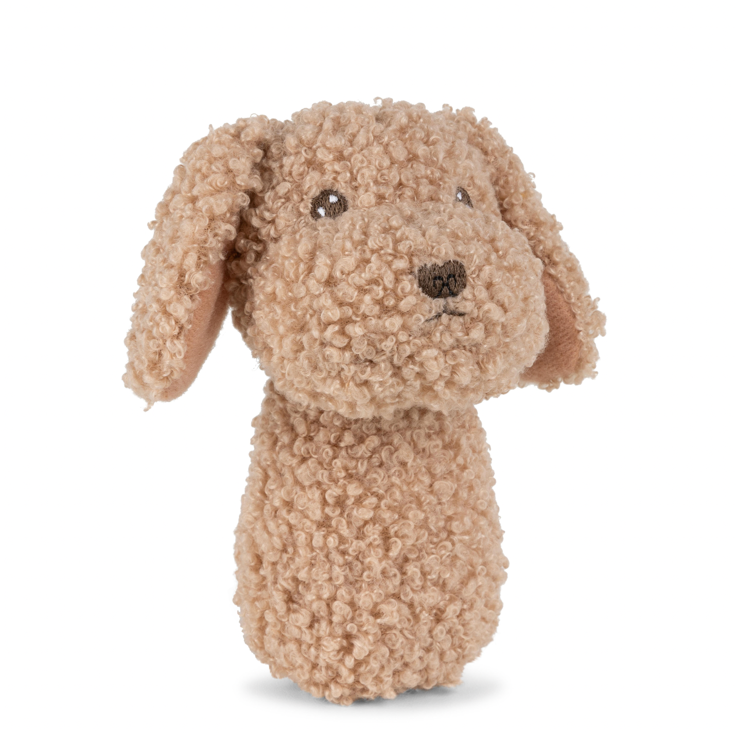 Lionel the labrador baby rattle side angle