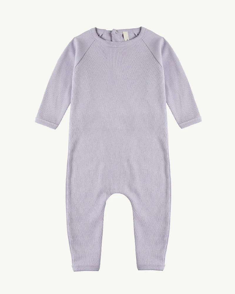 back-snap romper - lilac