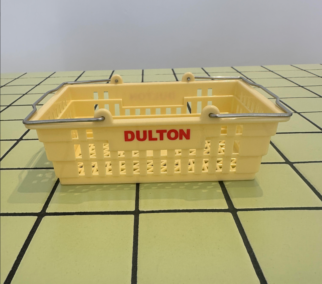 Mini shopping basket - light yellow