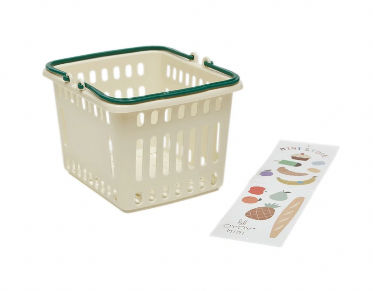 Yummy shopping basket | mellow (green handle)