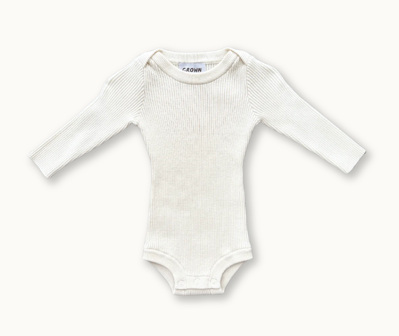 organic ribbed bodysuit | raw