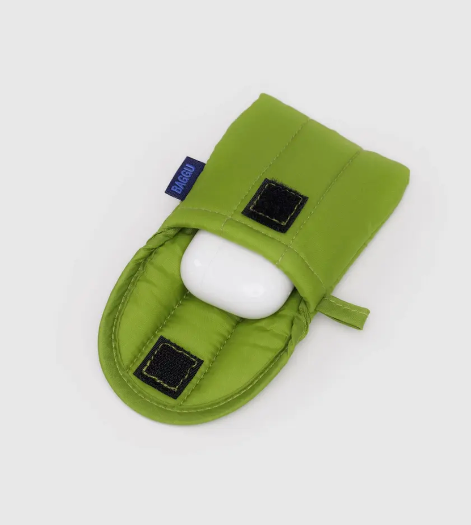 Puffy earbuds case | green juice