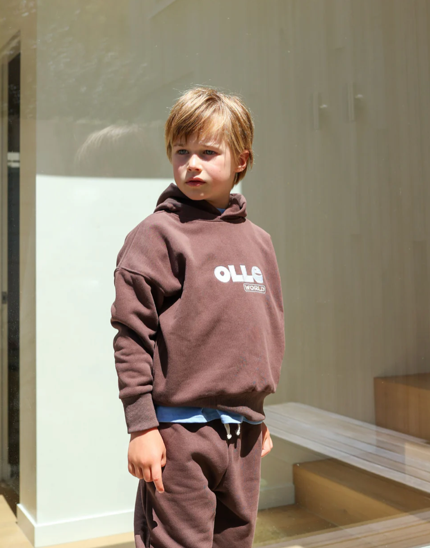 Olle world hoodie | espresso