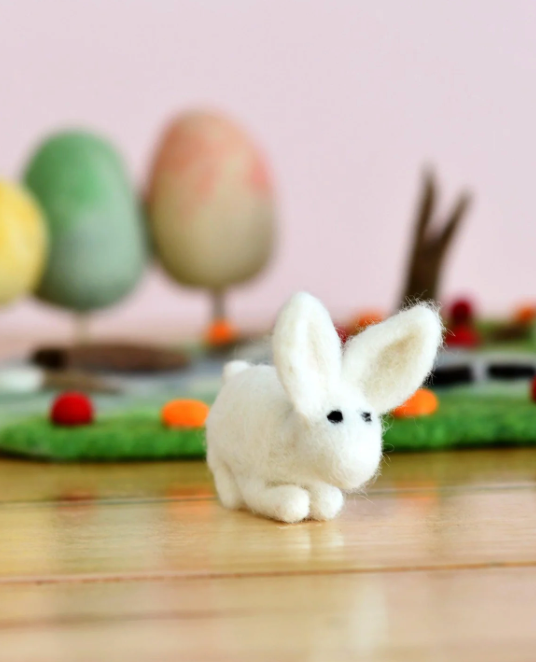 felt rabbit toy | white
