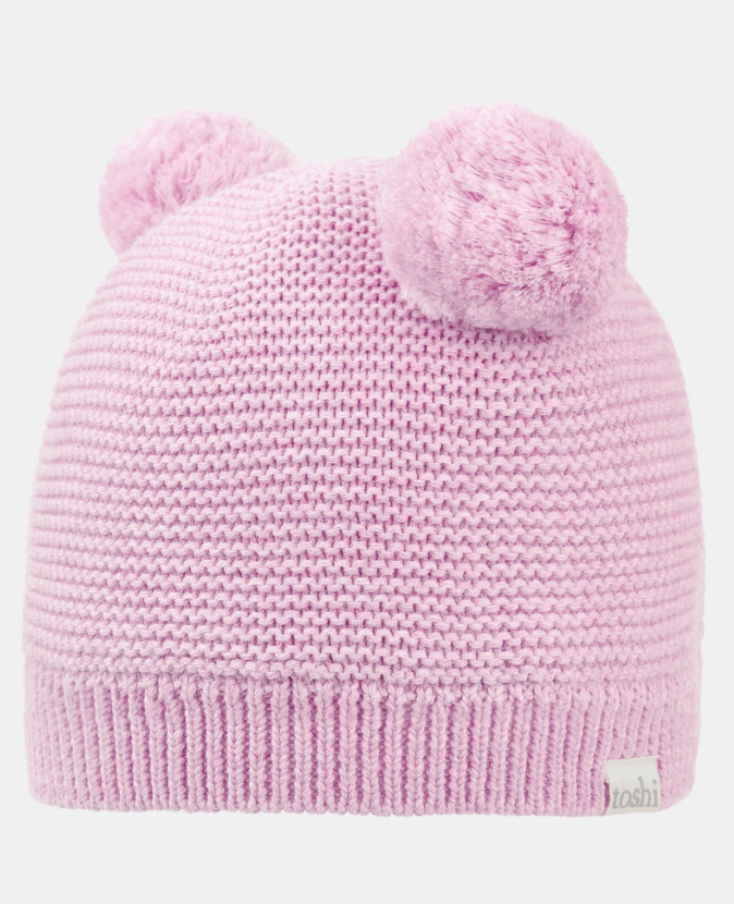 Organic beanie snowy | lavender