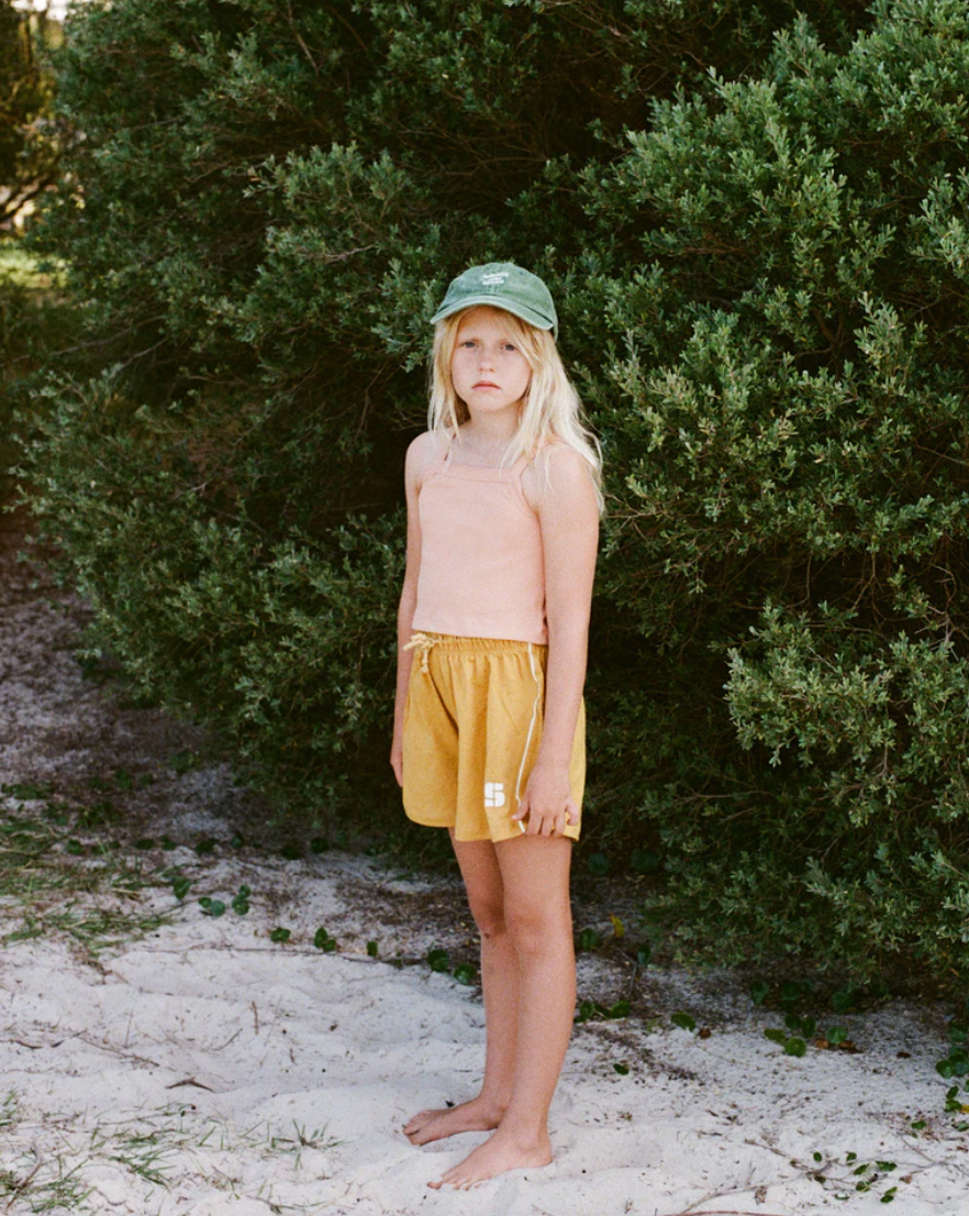 stencil jersey short | yellow