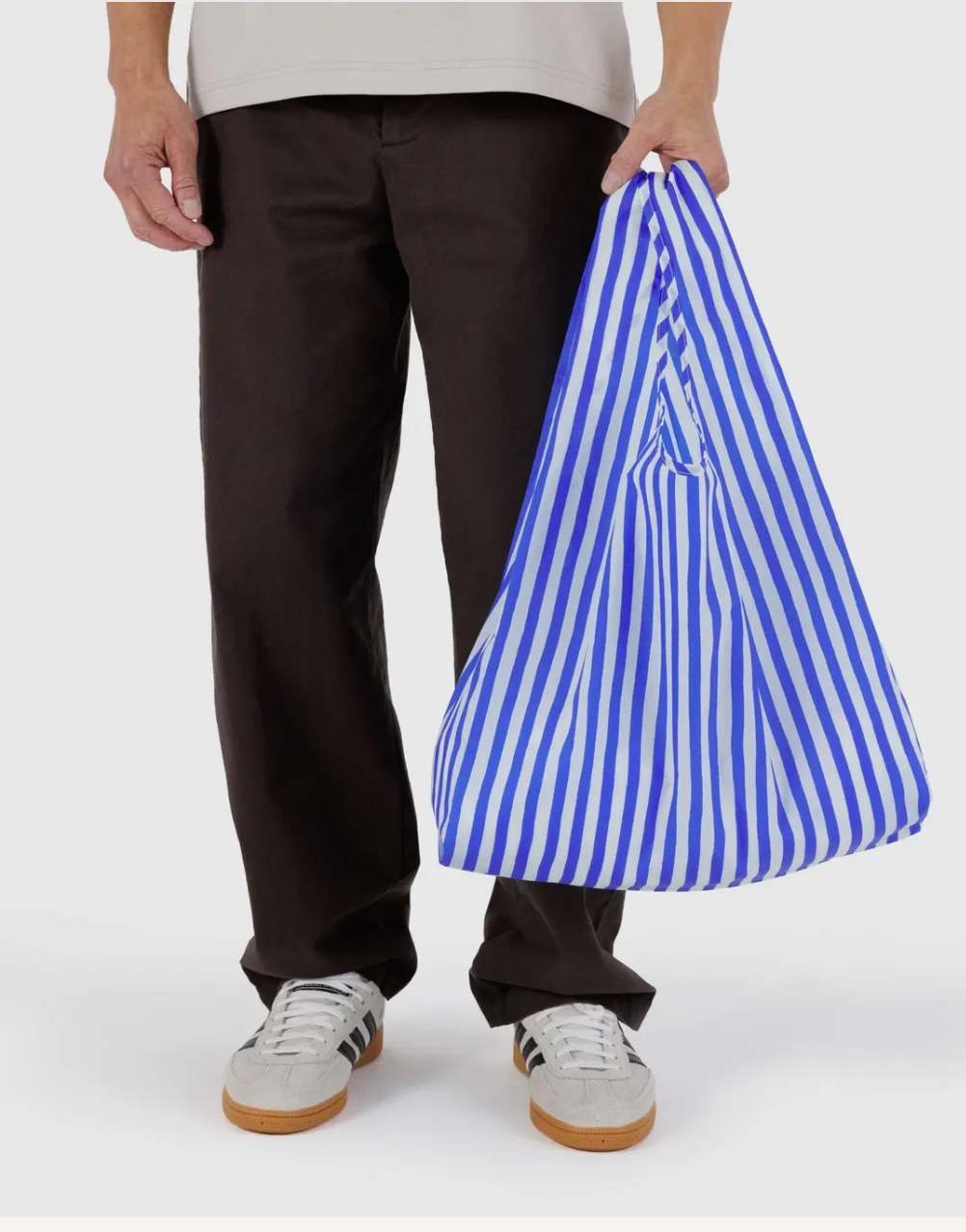 Standard baggu | blue painted stripe
