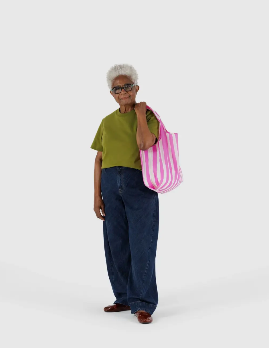 Standard baggu | pink painted stripe