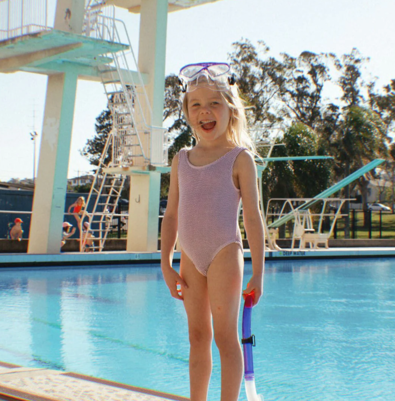 One Piece Crinkle Swimsuit - Violet