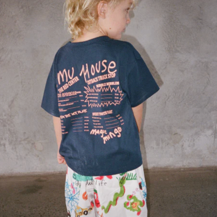 EMU HOUSE EATS TEE | navy