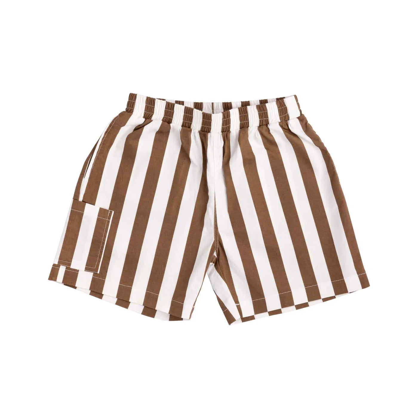 The tei short - chocolate stripe