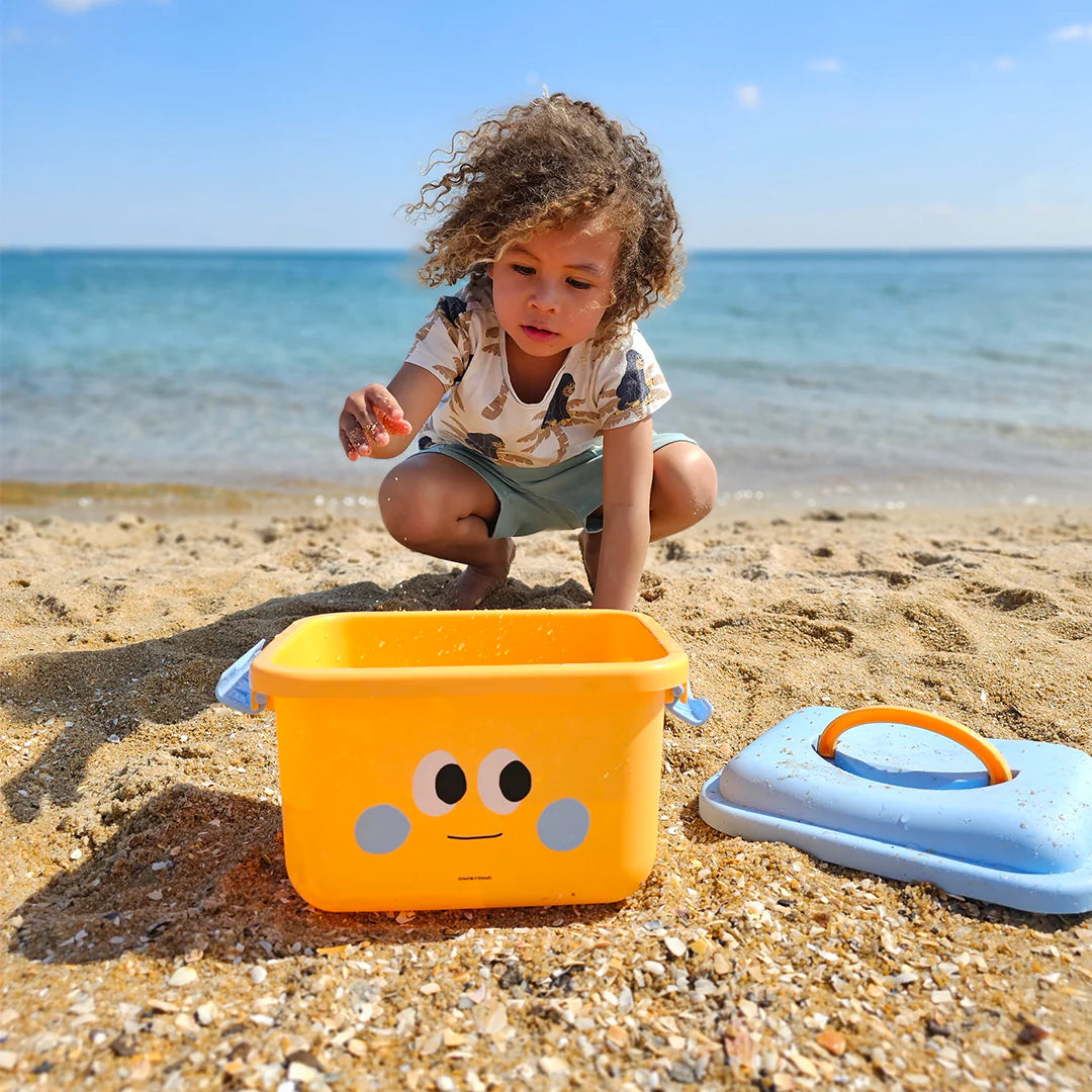 scoot and store desk caddy - Sidney (orange and blue)