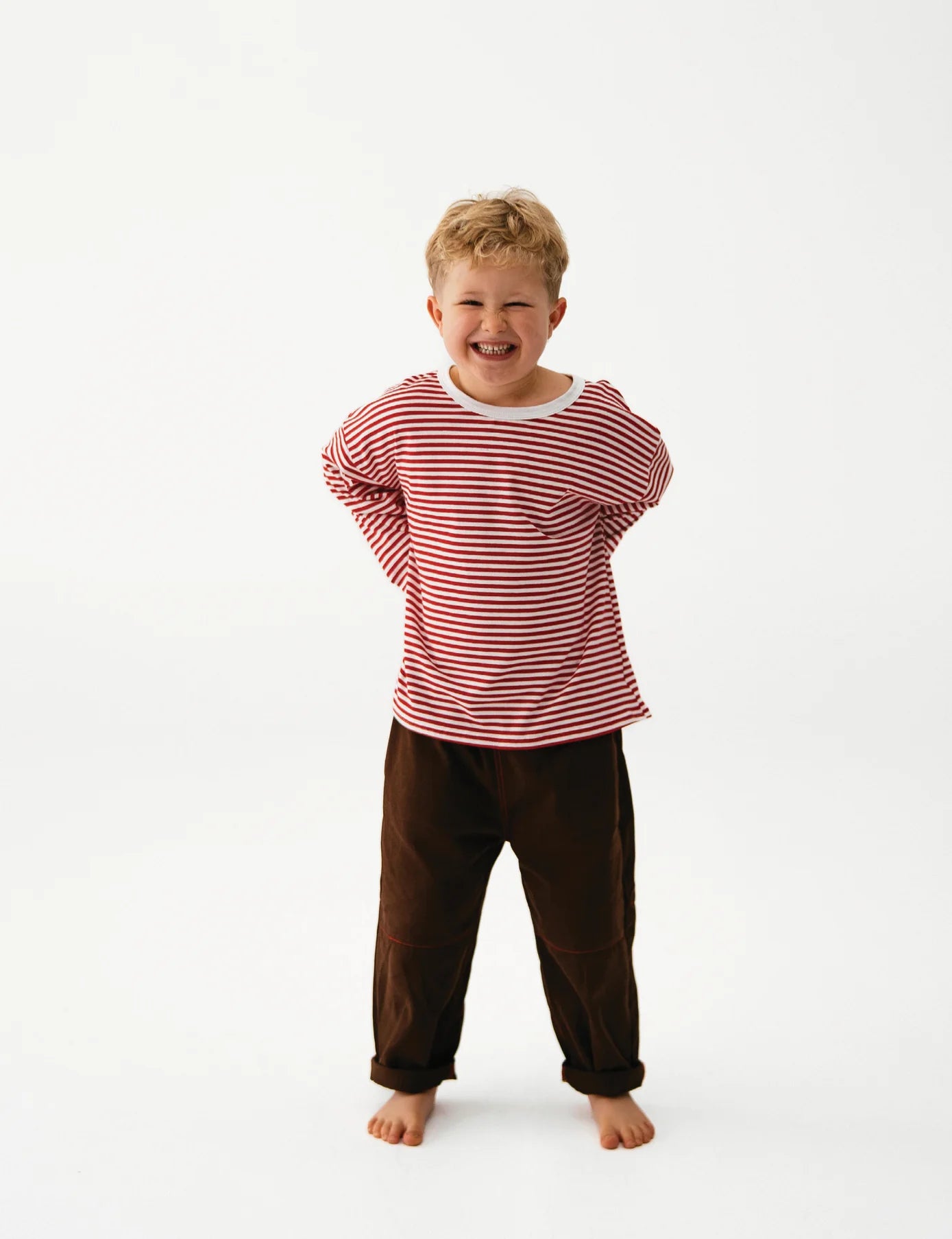 Long tee | red stripe