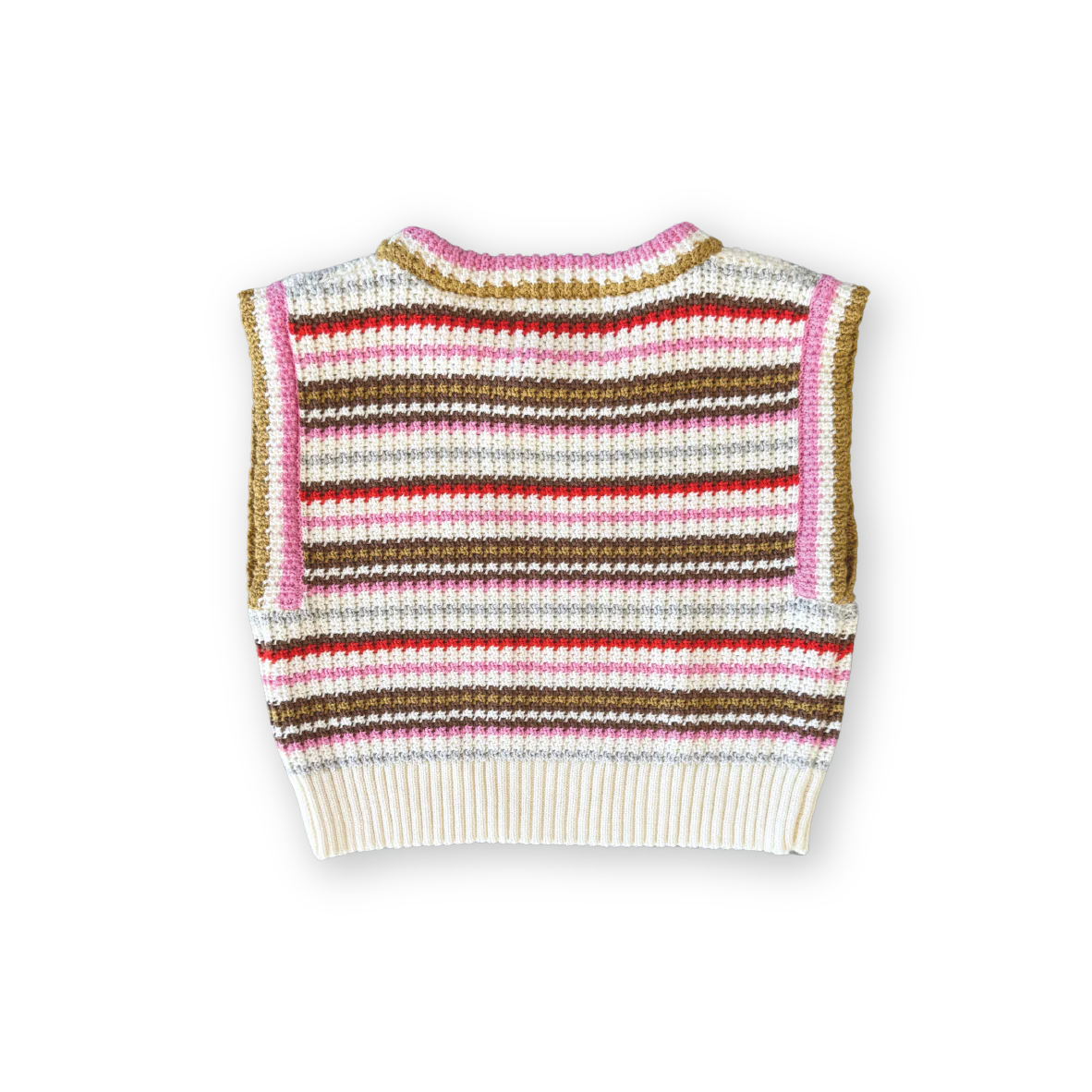 Organic sunshine stripe knit top