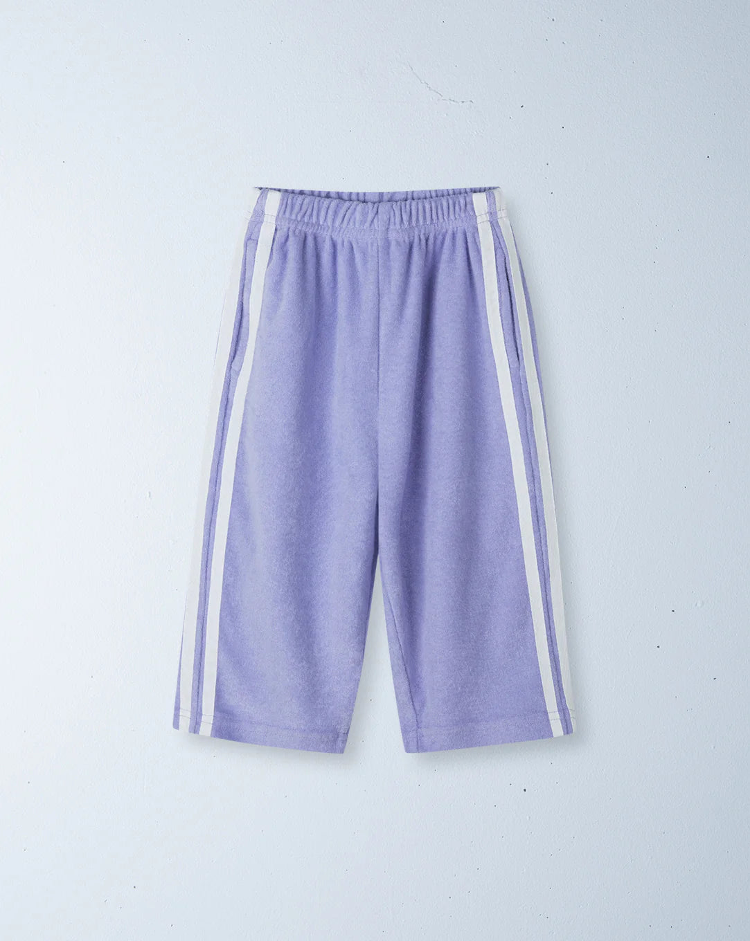 Twin stripe terry pant | lilac