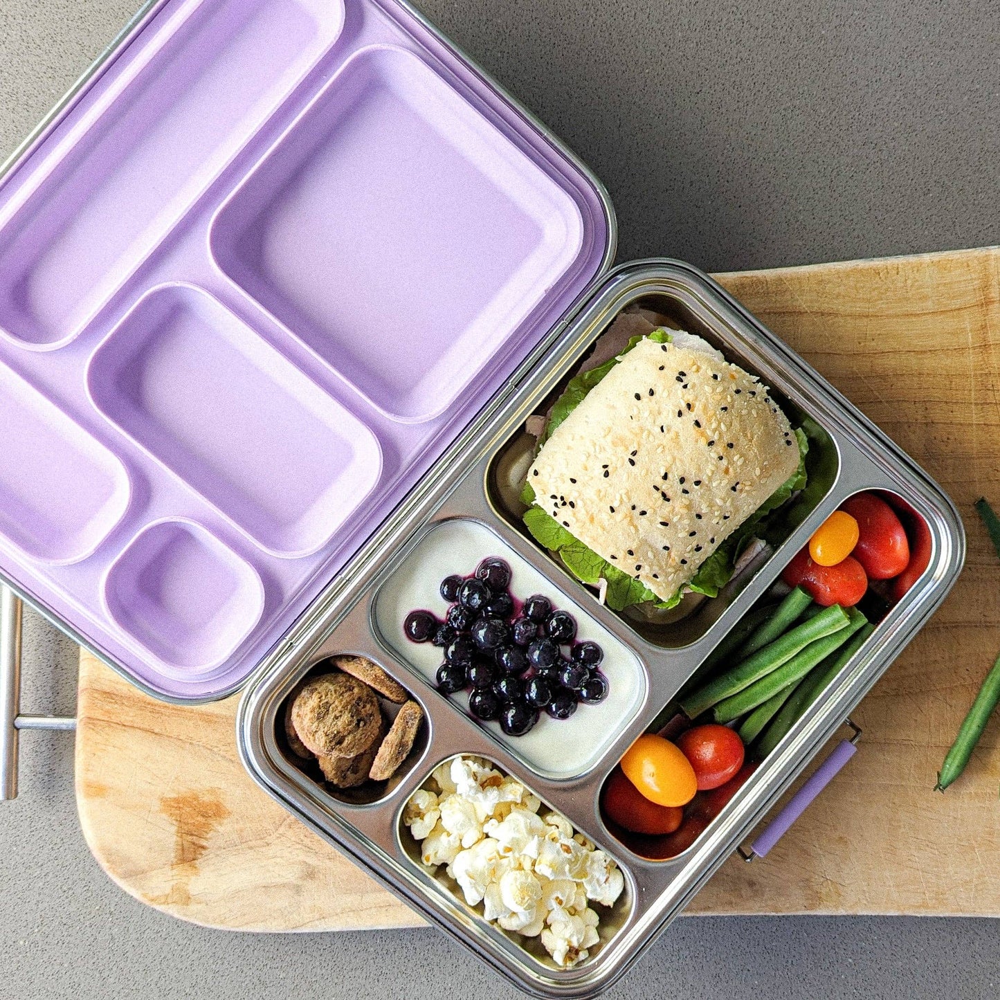 Bento Box 5 - Stainless Steel - Leak Proof: Limoncello