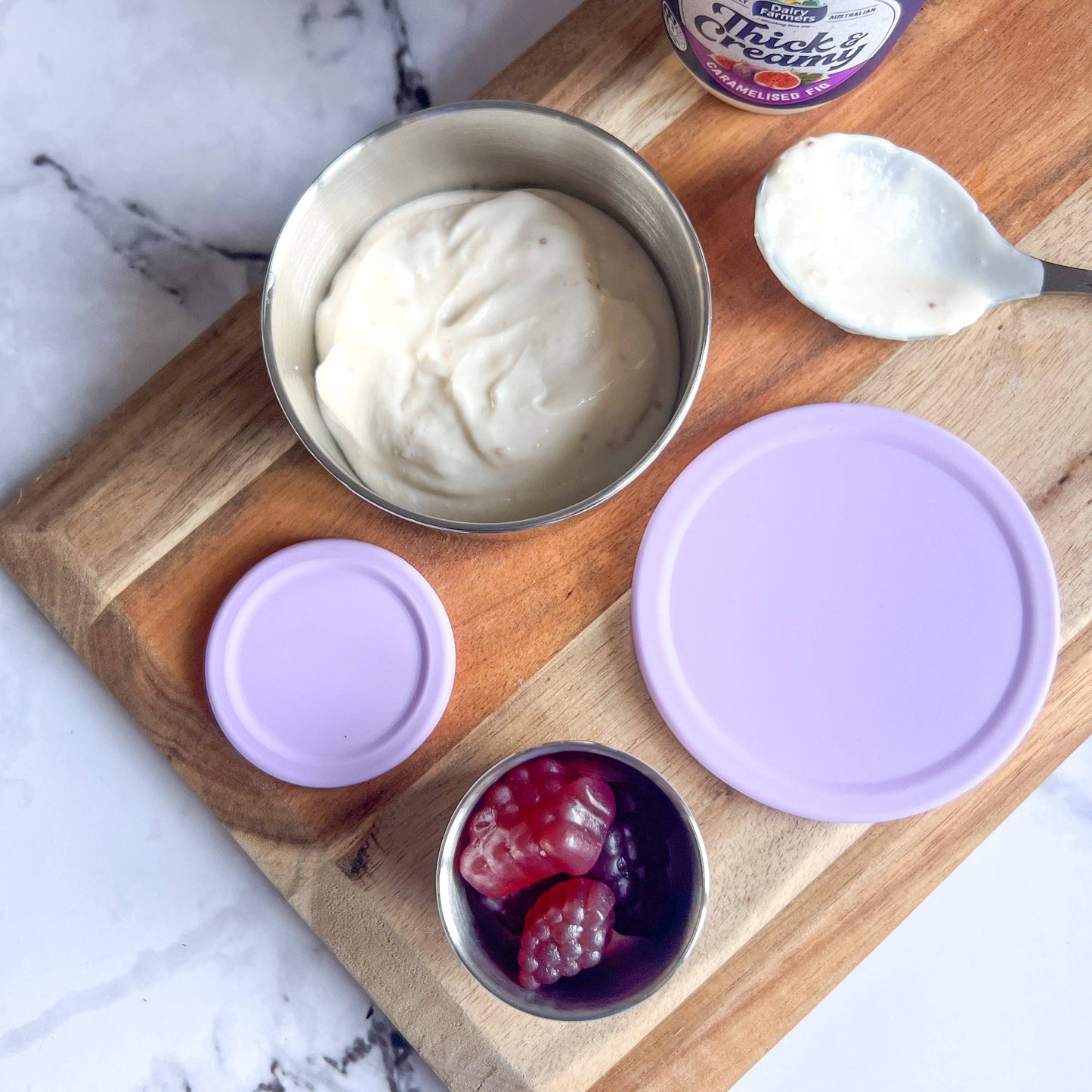 Stainless Steel Snack Pots: Grape