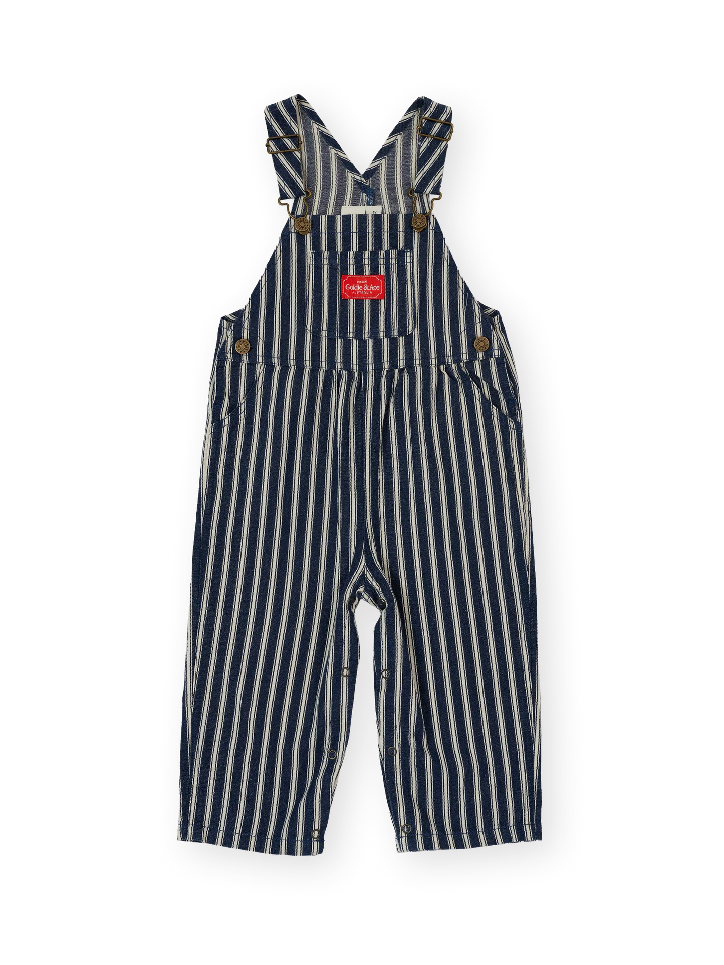 Railroad Stripe Austin Overalls