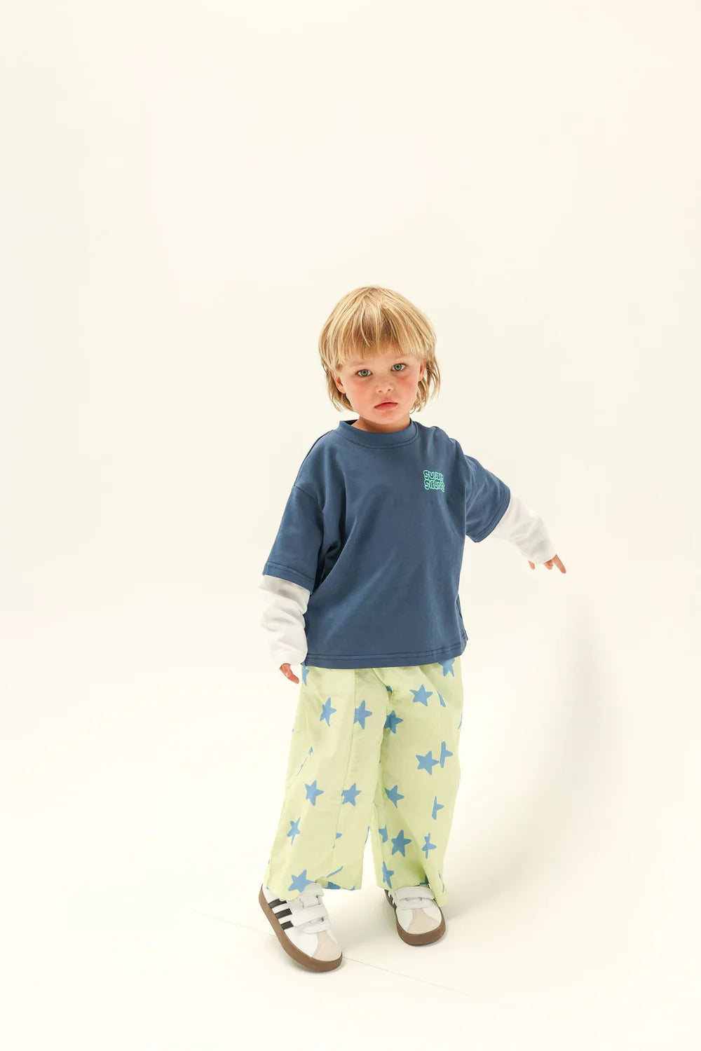 Dusty Star Pants | Lime & Blue