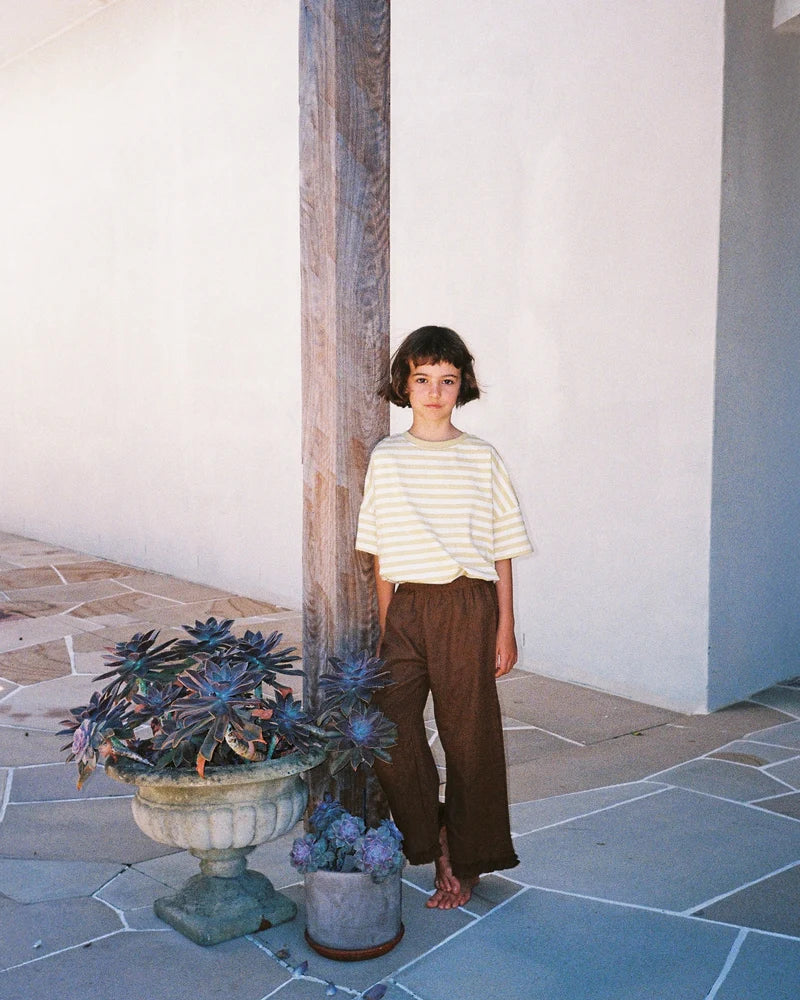 GIRLS FRILL PANT |  RUST