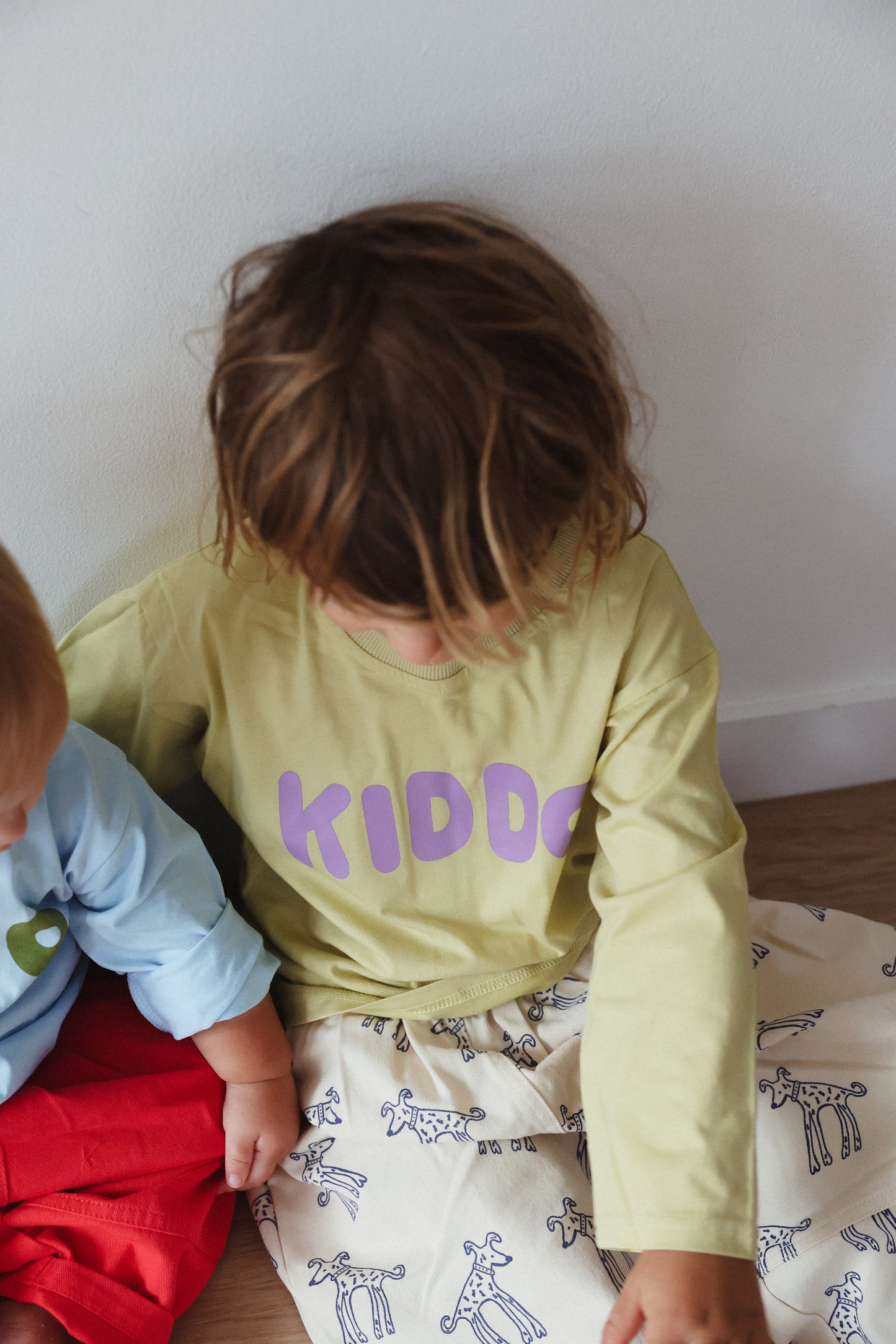 Kiddo L/S | green/purple print