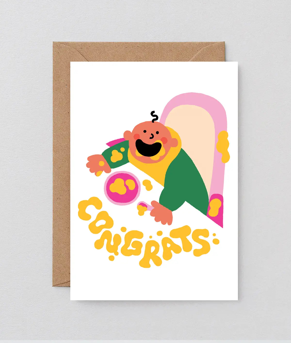 Baby food greeting card