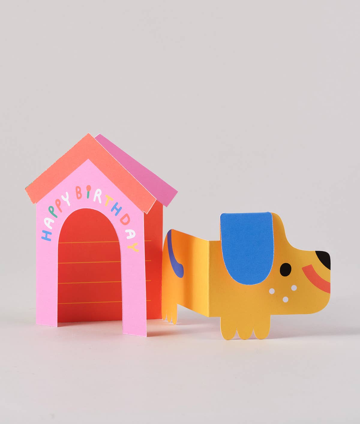 'Dog In House' Fold Out Kid's Birthday Card