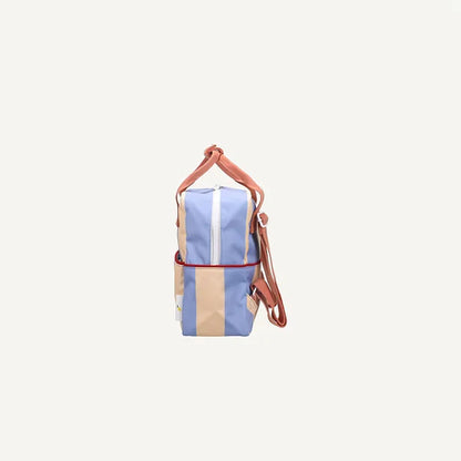 backpack small | striped | cloud blue + twiggy beige