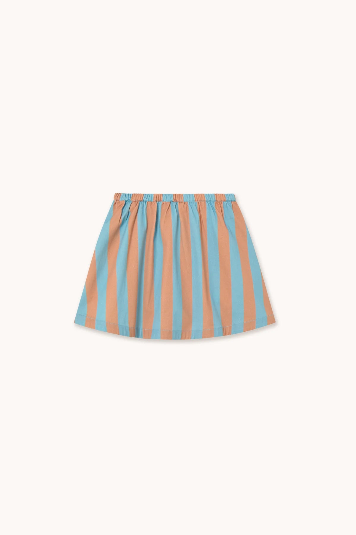 Blue-Pink Stripes Skirt | denim blue